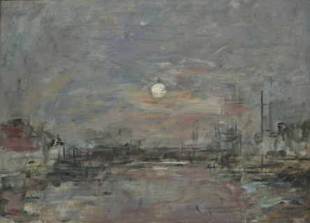 Twilight over the Bassin du Commerce in Le Havre, 1892-1894. Creator: Eugene Louis Boudin.