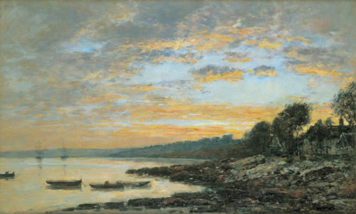Un port près de Brest, c1872. Creator: Eugene Louis Boudin.