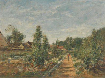 Oisème. Le Jardin marcille, 1888. Creator: Eugene Louis Boudin.