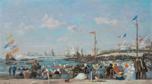 Le Havre, the regatta festival, 1869. Creator: Eugene Louis Boudin.