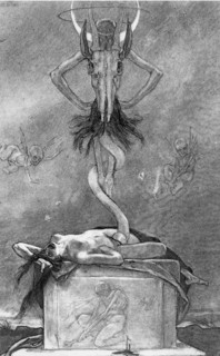 The Satanists: The Sacrifice, 1882. Creator: Félicien Rops.