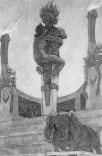 The Satanists: The Idol, 1882. Creator: Félicien Rops.