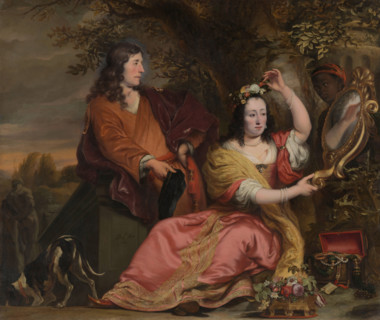 Double portrait of Jan van der Voort (1626-1678) and his sister Catharina van der Voort... 1661. Creator: Ferdinand Bol.