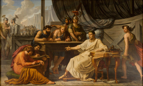 Caesar Dictates His Commentaries, 1812. Creator: Filippo Pelagio, Palagi.