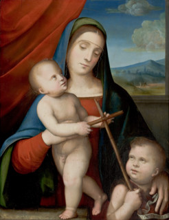Virgin and child with John the Baptist as a Boy, 1510-1515. Creator: Francesco Francia.