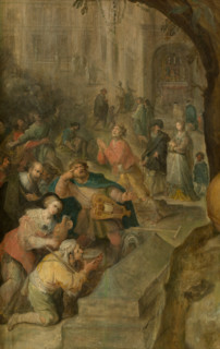 Miraculous Events at the Grave of Saint Bruno the Carthusian, c.1630. Creator: Frans Francken II.
