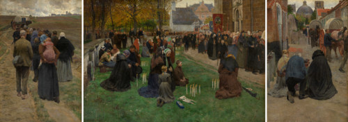 Candle procession in Scherpenheuvel, c1903-1905. Creator: Frans van Leemputten.