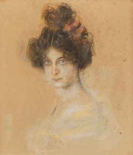 Portrait of the dancer Saharet (Clarissa Rose Campell 1879-1942), 1899. Creator: Franz von Lenbach.