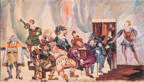 Costume design for the opera Die Meistersinger von Nürnberg by R. Wagner, 1929. Creator: Fyodor Fyodorovsky.