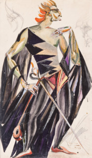 Mephistopheles. Costume design for the opera Faust by Ch. Gounod, 1924. Creator: Fyodor Fyodorovsky.