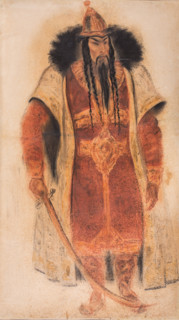 Konchak. Costume design for the opera Prince Igor by A. Borodin, 1934. Creator: Fyodor Fyodorovsky.