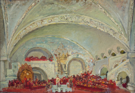 Stage design for the opera Sadko by N. Rimsky-Korsakov, 1935. Creator: Fyodor Fyodorovsky.