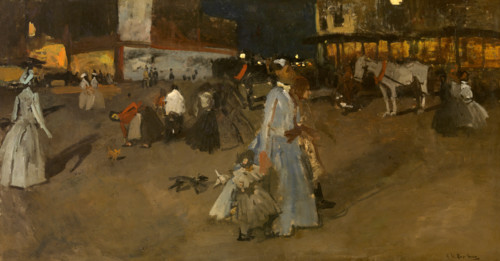 Evening on Dam Square in Amsterdam, c1890. Creator: George Hendrik Breitner.