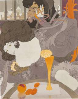 A Scene from "Bruges-la-Morte" (The Dead Bruges) by Georges Rodenbach, 1890s. Creator: Georges de Feure.