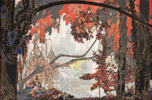 A Castle in the forest, 1890s. Creator: Georges de Feure.