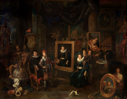 The Painters' Workshop, c1705. Creator: Gerard Thomas.