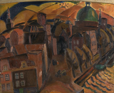 The Church with the Green Dome in Amsterdam, c1919. Creator: Gustave De Smet.