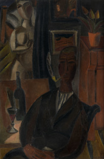 The man with the bottle, 1920. Creator: Gustave De Smet.