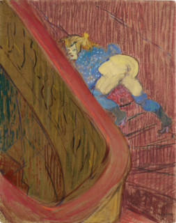 On the staircase of Rue des Moulins, 1893. Creator: Henri de Toulouse-Lautrec.