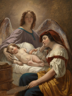 The Guardian Angel, c1836. Creator: Henri Decaisne.