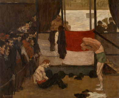 Wrestling Barrack at a Fair, 1898. Creator: Henri Evenepoel.