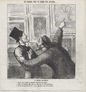 A fantastic painter, from "Sketches from the Salon". Le Charivari, May 11, 1865 Creator: Honore Daumier.
