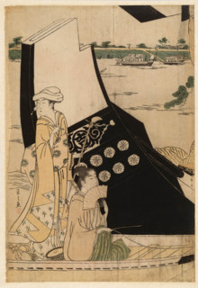 Pleasure Boat Yoshinomaru on the Sumida River, c1790. Creator: Hosoda Eishi.