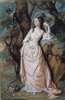 Presumed Portrait of Lady Carhampton, née La Touche, as Emma ("La Belle Brune"by Matthew... c1775. Creator: Hugh Douglas Hamilton.