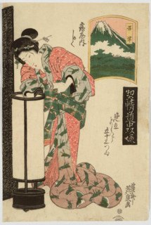 From the series "Fifty-three Pairings in the Yoshiwara", 1821-1822. Creator: Ikeda Eisen.