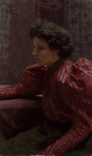 Portrait of the Artist's Daughter Nadezhda Repina. Creator: Il'ya Repin.