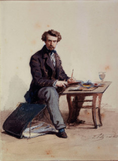 Self-portrait, 1853. Creator: Isidore Pils.