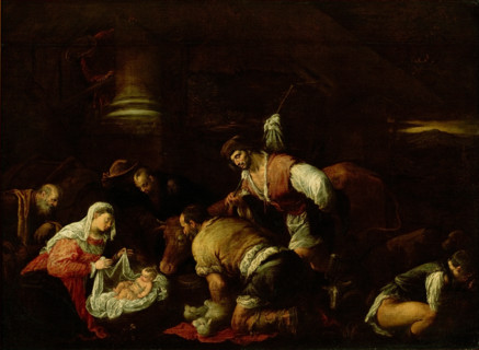 The Adoration of the Shepherds, 1585-1590. Creator: Jacopo Bassano il vecchio.
