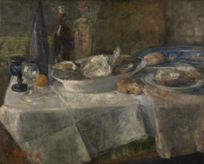 Still Life with Oysters, 1882. Creator: James Ensor.