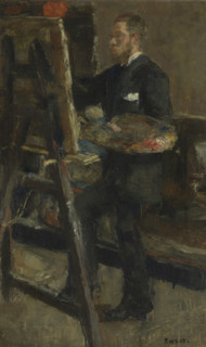 Portrait of the Painter Alfred William Finch, 1880s. Creator: James Ensor.