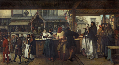 Albrecht Dürer visiting Antwerp in 1520, 1855. Creator: Jan August Hendrik Leys.