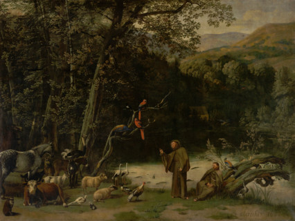 Saint Francis Preaching to the Animals, 1666. Creator: Jan Siberechts.