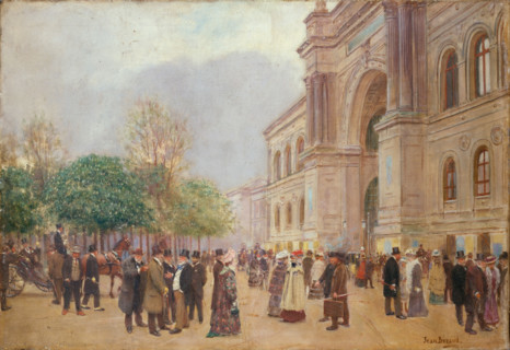 La sortie du Salon, au Palais de l'Industrie, c1890. Creator: Jean Beraud.