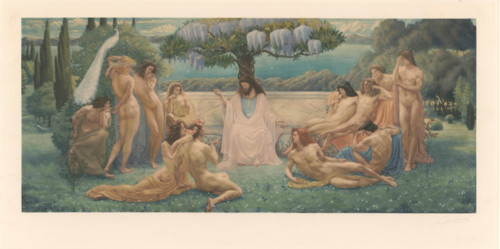 L'école de Platon (Plato's School), 1898. Creator: Jean Delville.