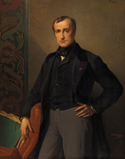 Portrait of the painter Paul Delaroche (1797-1856), 1889. Creator: Jean Francois Portaels.