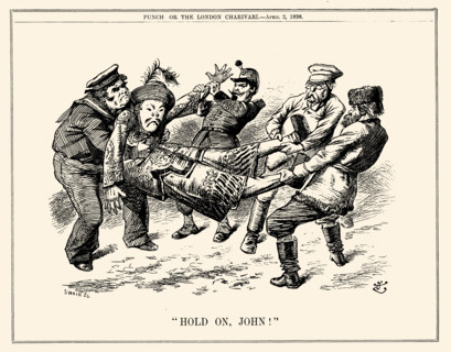 Hold On, John! Punch, 2 April 1898 Creator: John Tenniel.