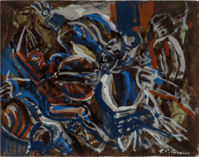 Combate 44, from "Los Teules" (La conquista de México), 1947. Creator: Jose Clemente Orozco.