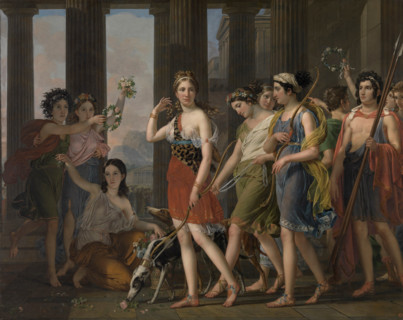 The Fair Anthia Leading her Companions to the Temple of Diana in Ephesus, c1820. Creator: Joseph Paelinck.