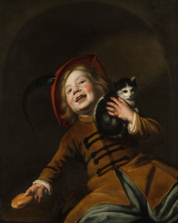 Portrait of a boy with a cat, 1630s. Creator: Judith Leyster.