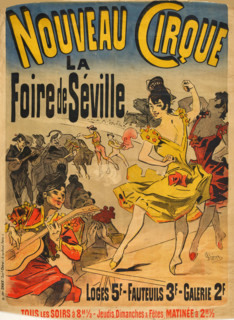 Nouveau Cirque. La foire de Séville, 1889. Creator: Jules Cheret.