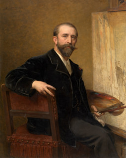 Self-portrait, 1896. Creator: Karel Ooms.