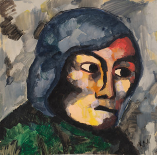 Head of a Peasant, 1911. Creator: Kazimir Malevich.