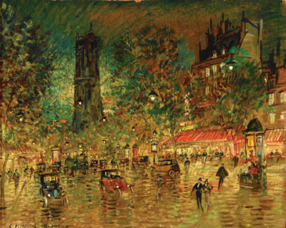 La Tour Saint-Jacques, c1910. Creator: Konstantin Korovin.