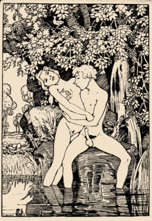 Illustration to "The Book of Marquise" by Franz Blei, 1916. Creator: Konstantin Somov.