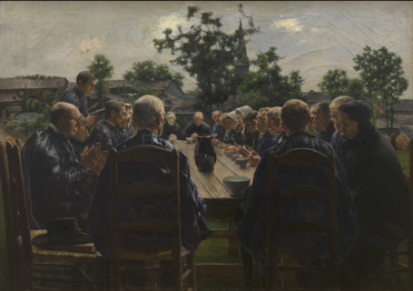 The Funeral Meal, 1886. Creator: Leon Frederic.