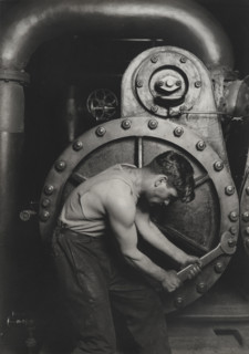 Power house mechanic working on steam pump, 1920. Creator: Lewis Wickes Hine.